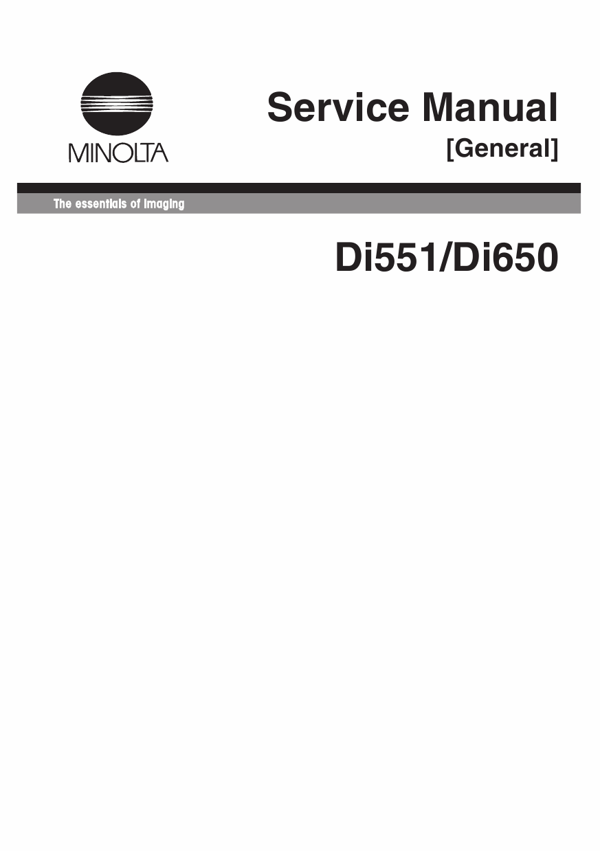 Konica-Minolta MINOLTA Di551 Di650 GENERAL Service Manual-1